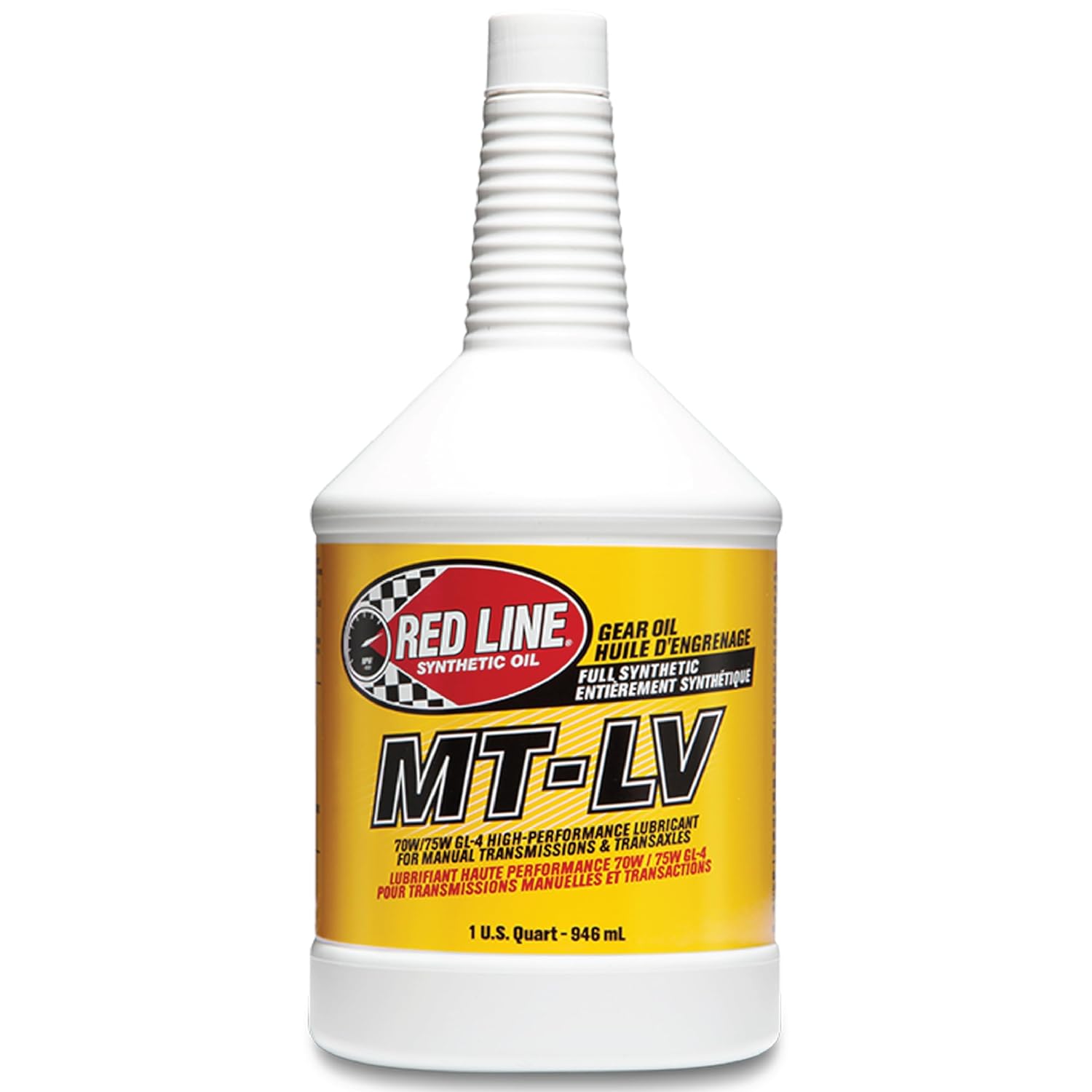 Red Line 50604 MT-LV 70W/75W GL-4 High-Performance Full Synthetic Gear Oil Lubricant for Manual Transmissions & Transaxles - 1 Quart