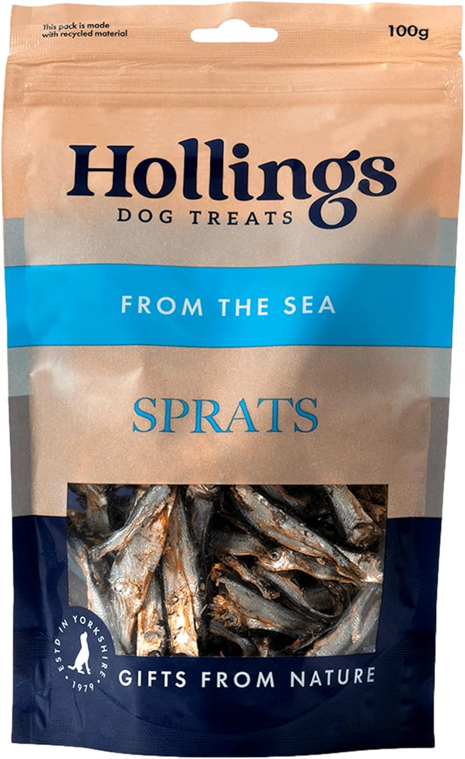 Hollings Sprats for Dogs, 100g, Pack of 1