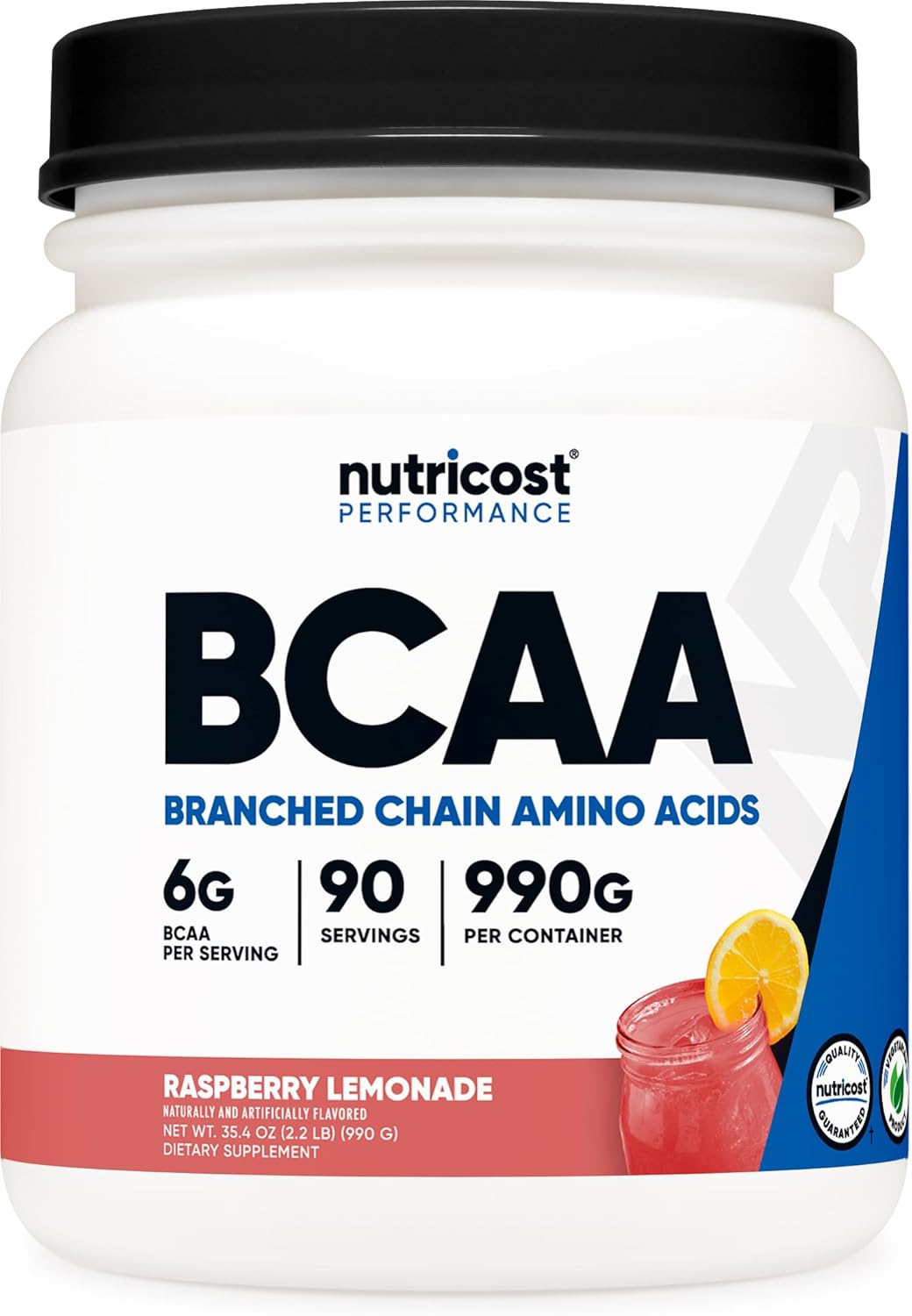 Nutricost BCAA Powder 2:1:1 (Raspberry Lemonade, 90 Servings)