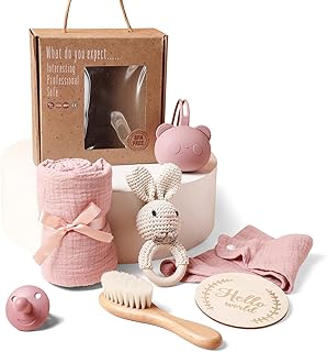EERKEOD Baby Gift Set for Newborn New Baby Gift Set - Newborn Baby Essentials Baby Bath Set with Baby Blanket Baby Rattle - New Born Baby Girls Gift & Baby Boy Gifts for Baby Shower