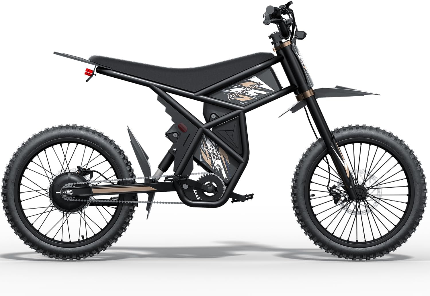 Upgraded GT73 PRO / GT73 Electric Dirt Bike for Adults, 3000W 60V 50MPH //2400W 48V 37MPH Dirtbike, 36.4AH Dual Battery Ebike Up to 85 Miles, 25" Motorcycle Tire, UL2849 All Terrain E BIKE