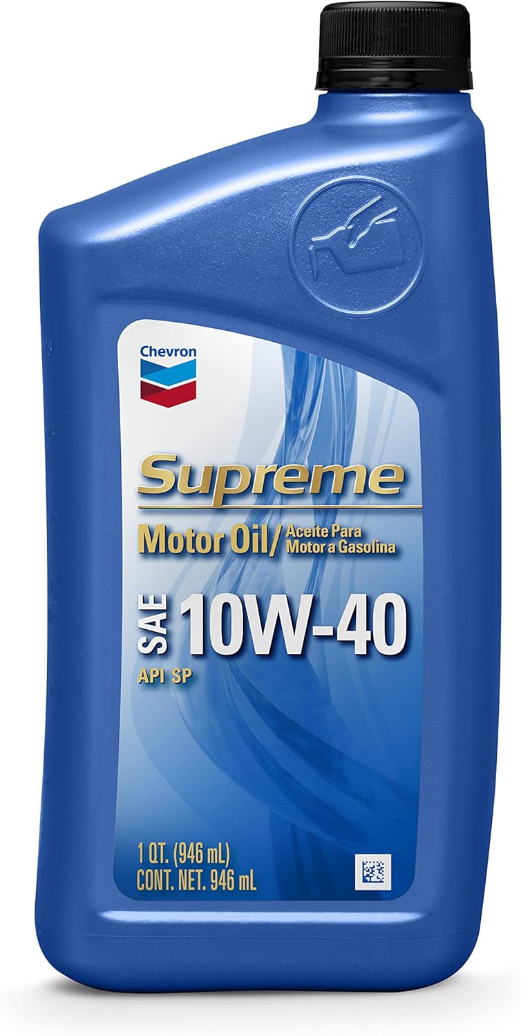 Chevron Supreme (220059719-12PK) 10W-40 Motor Oil - 1 Quart, (Pack of 12)