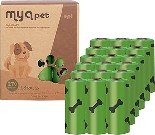 Dog Poop Bags,Leak Proof Bags for Outdoor Puppy Walking and Travel,Thick Waste Bag For Dogs,Lavender Scented,270 Bags,18 Packs of 15