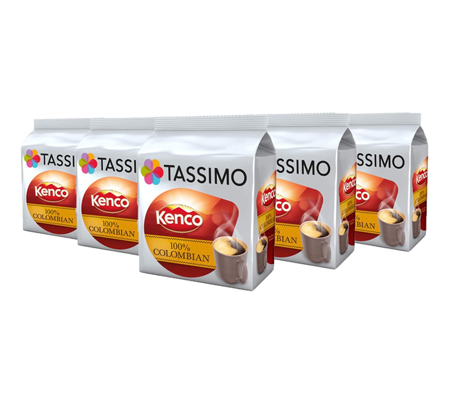 TASSIMO Kenco Colombian 16 T DISCs (Pack of 5, Total 80 T DISCs)