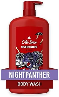Old Spice Wild Body Wash for Men, 24/7 Shower Fresh, 3X Defense, Long Lasting Lather, NightPanther Scent, 33.4 oz