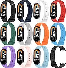 KOMI Watch Band Compatible with Xiaomi Mi Band 8,Soft Silicone Replacement band Sport Adjustable Wrist Strap for Women Men