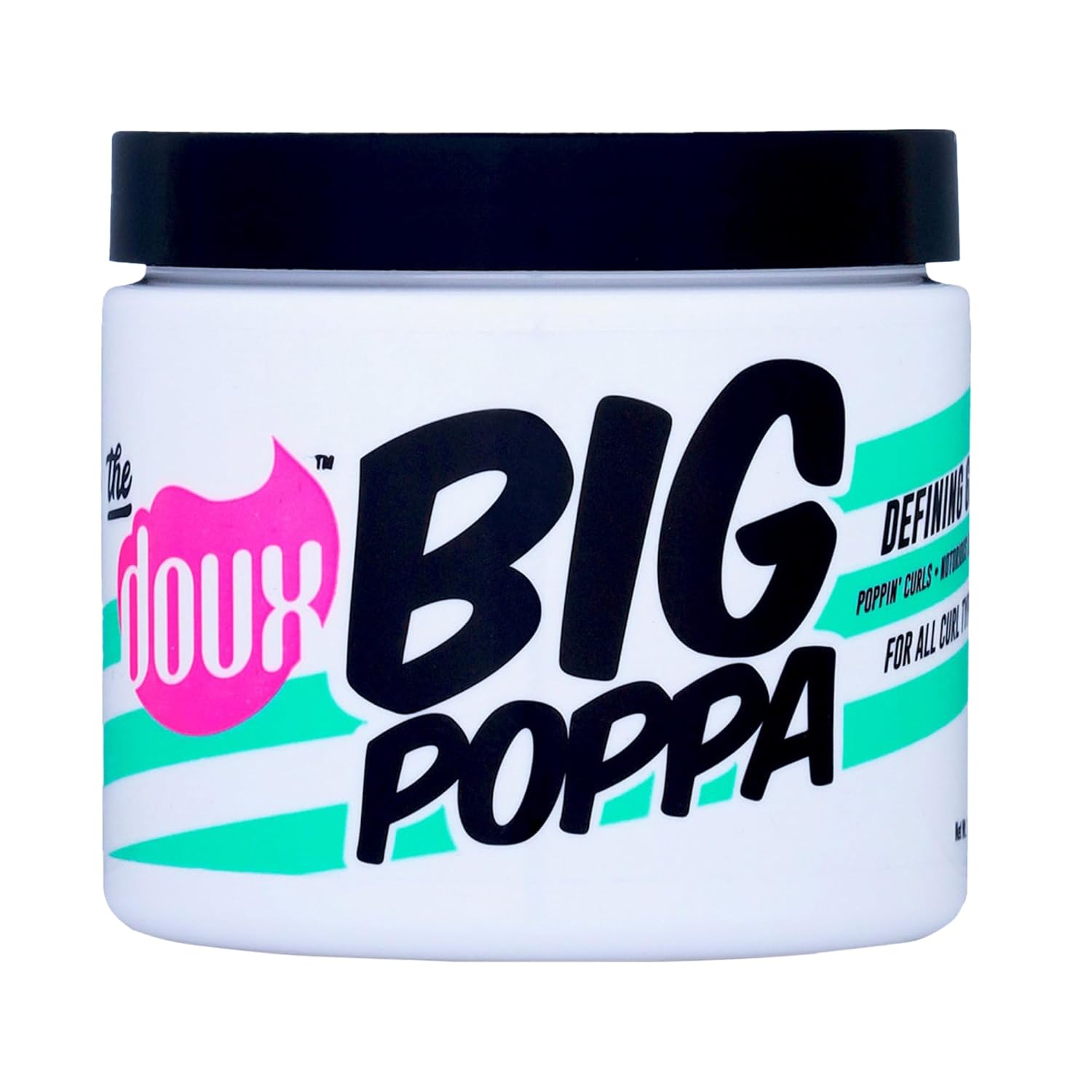 The Doux BIG POPPA Curl Defining Gel for Curly Hair – Frizz Control Styling Gel with Babassu Oil for Long-Lasting Shine & Soft Hold – Non-Crunch Hair Gel for Women, Coils, Waves & Curls