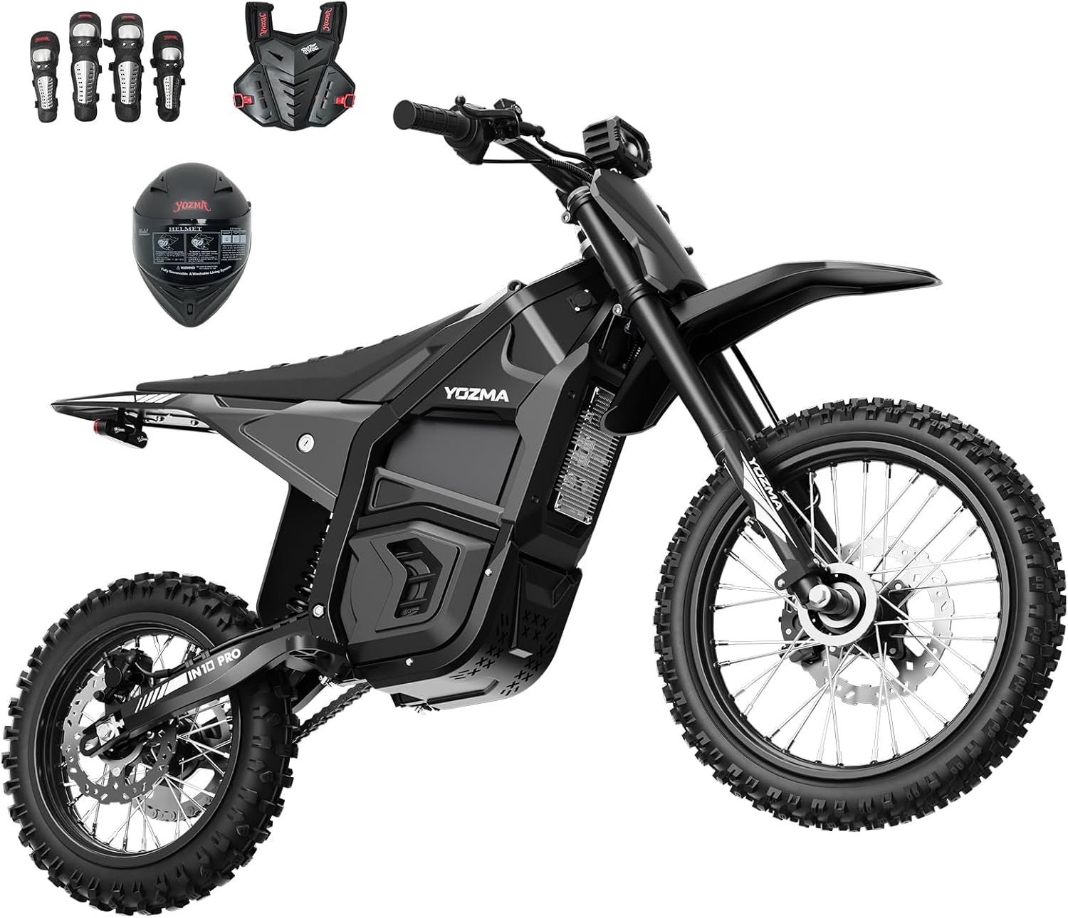 Yozma IN10 Pro Electric Dirt Bike, 5500W, 50MPH, 17"/14" Tires