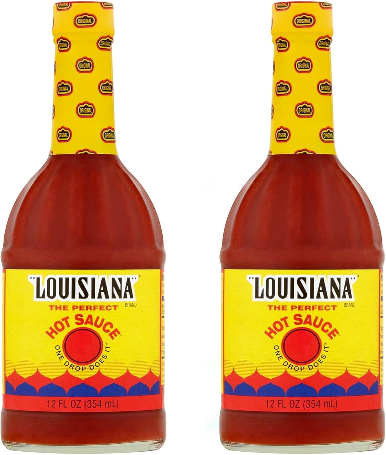 Louisiana Hot Sauce 354ml - Popular 12oz American Sauce - Hot Chilli Sauce - US IMPORT - (Pack of 2)