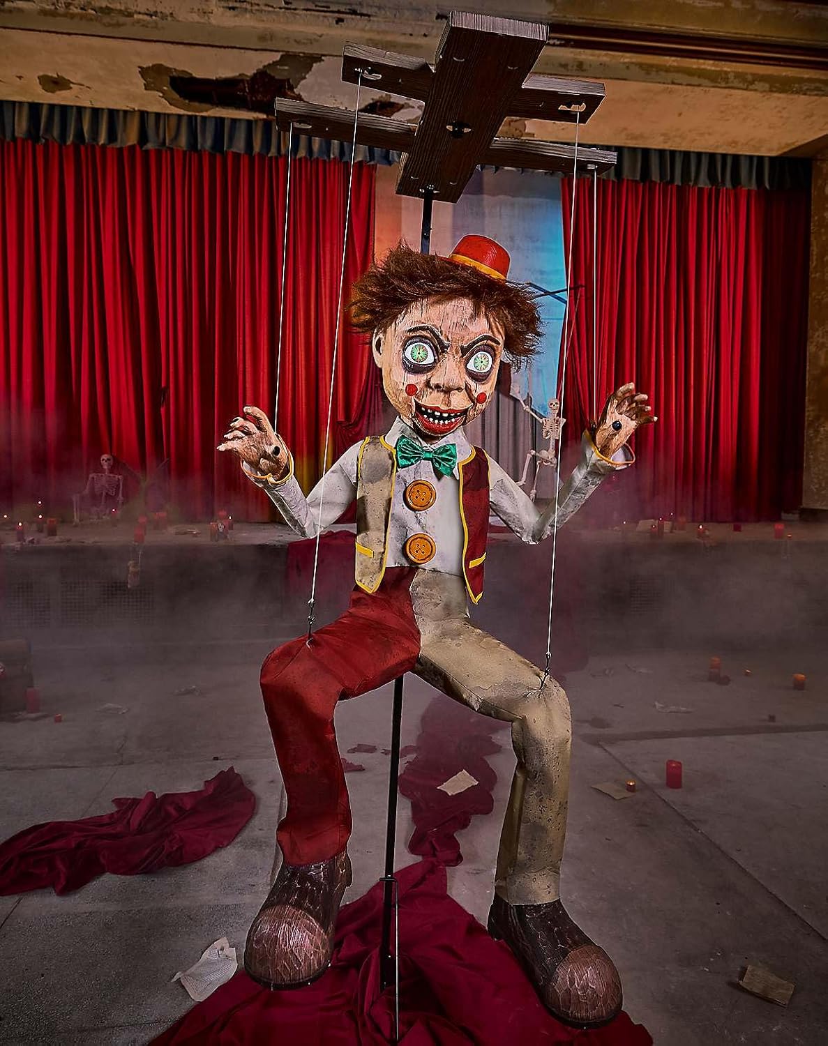 Spirit Halloween 7 Ft 7 In Bobby Strings Animatronic, Multicolor