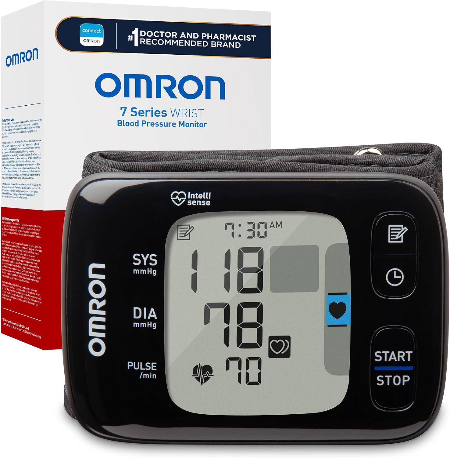 OMRON 7 Series Wireless Wrist Blood Pressure Monitor for Home Use - #1 Doctor & Pharmacist Recommended Brand - Clinically Validated - Connect App