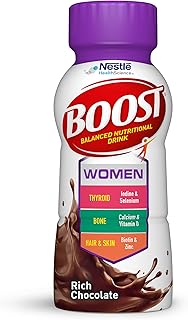 BOOST Women Balanced Nutritional Drink, Rich Chocolate, 8 fl oz (Pack of 24)