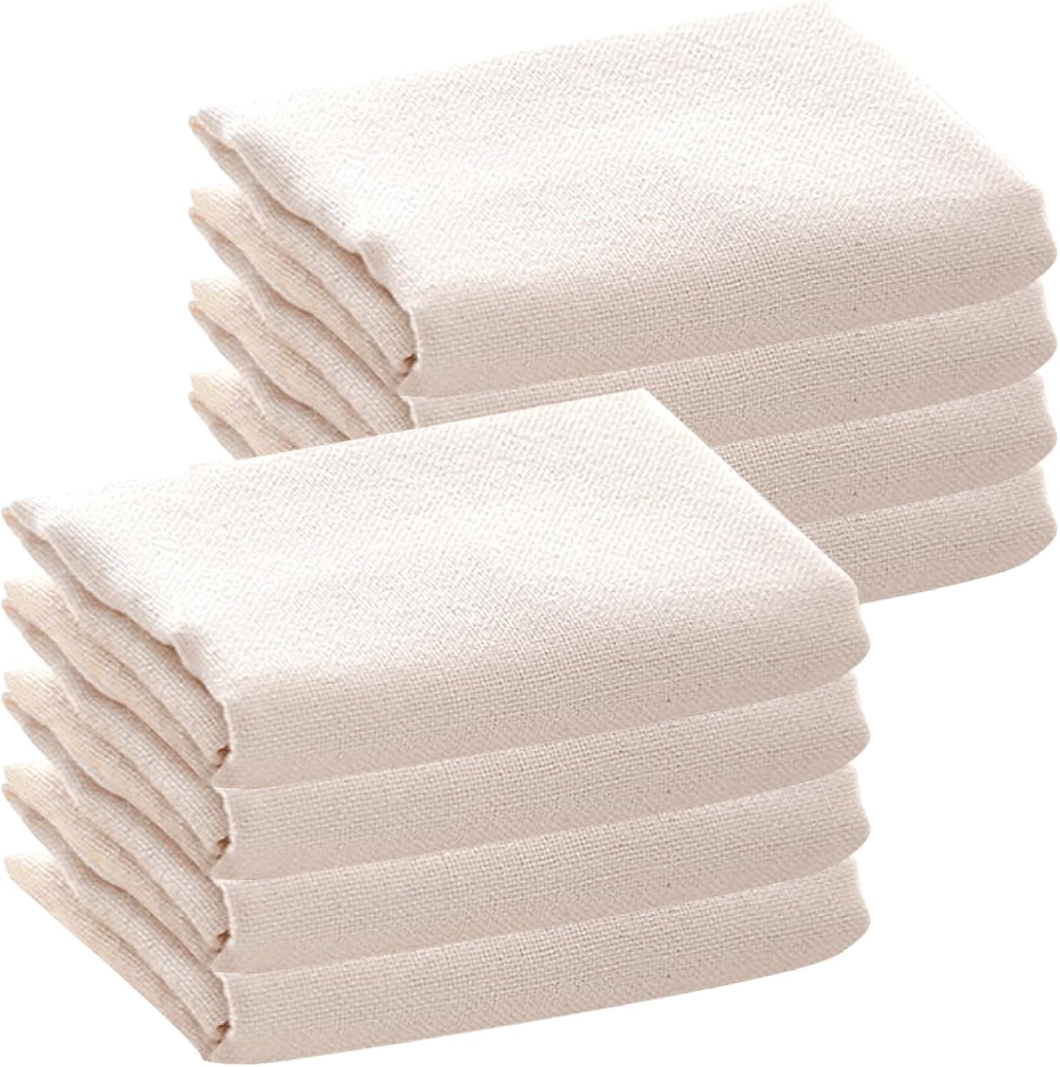 Lawnrden Rennet for Cheese Making, Cheese Cloths for Straining 8PCS 20x20 In Unbleached Cotton Cheesecloth for Cooking Reusable Ultra-Dense Strainer for Juicing, Filtering, Canning, Covering