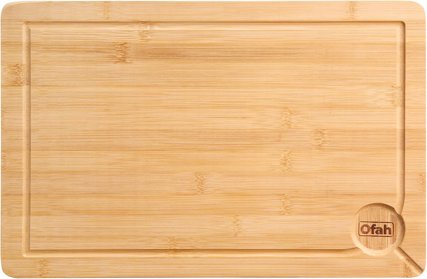 Bamboo Wooden Chopping Board Large 37 x 25 x 2cm Bamboo Cutting Board for Carving Meat or Vegetables Chopping Boards for Kitchens Pre Oiled Serving Board