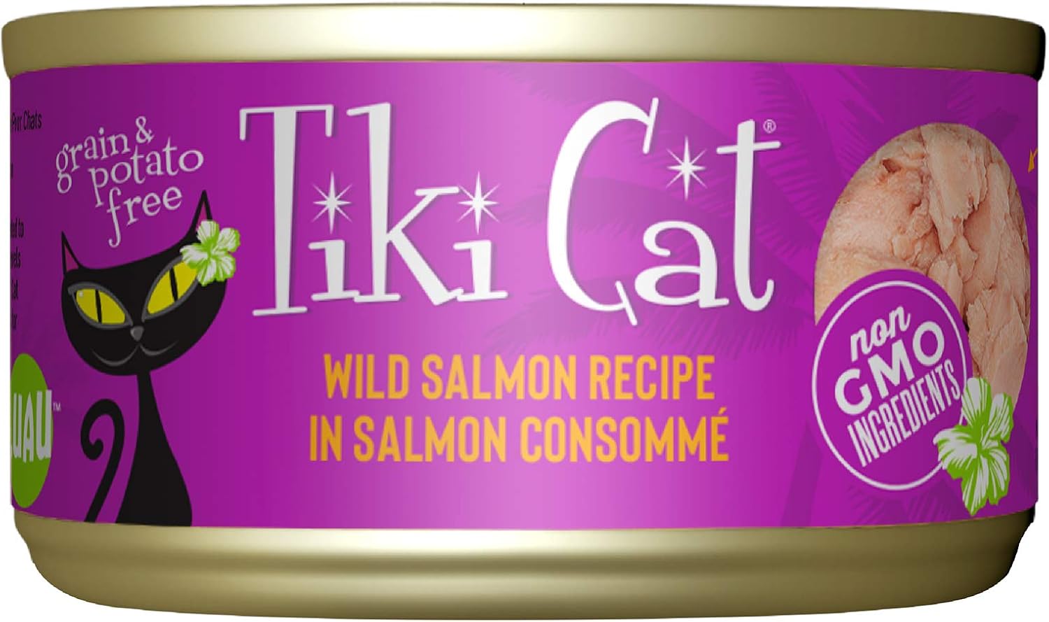 Tiki Cat Luau Wet Cat Food, Wild Salmon Recipe, 2.8 oz Can (12 Count)