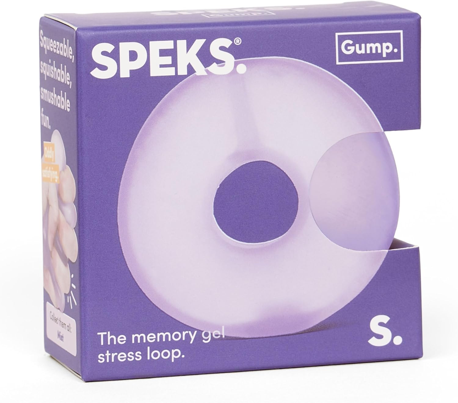 SPEKS Gump Loop | Mist | Ultra Soft Squishy Fidget Toy for Adults & Teens | Palm Sized Fun Stress Relief & Desk Toy | Squeezable Memory Loop with Gel Filling