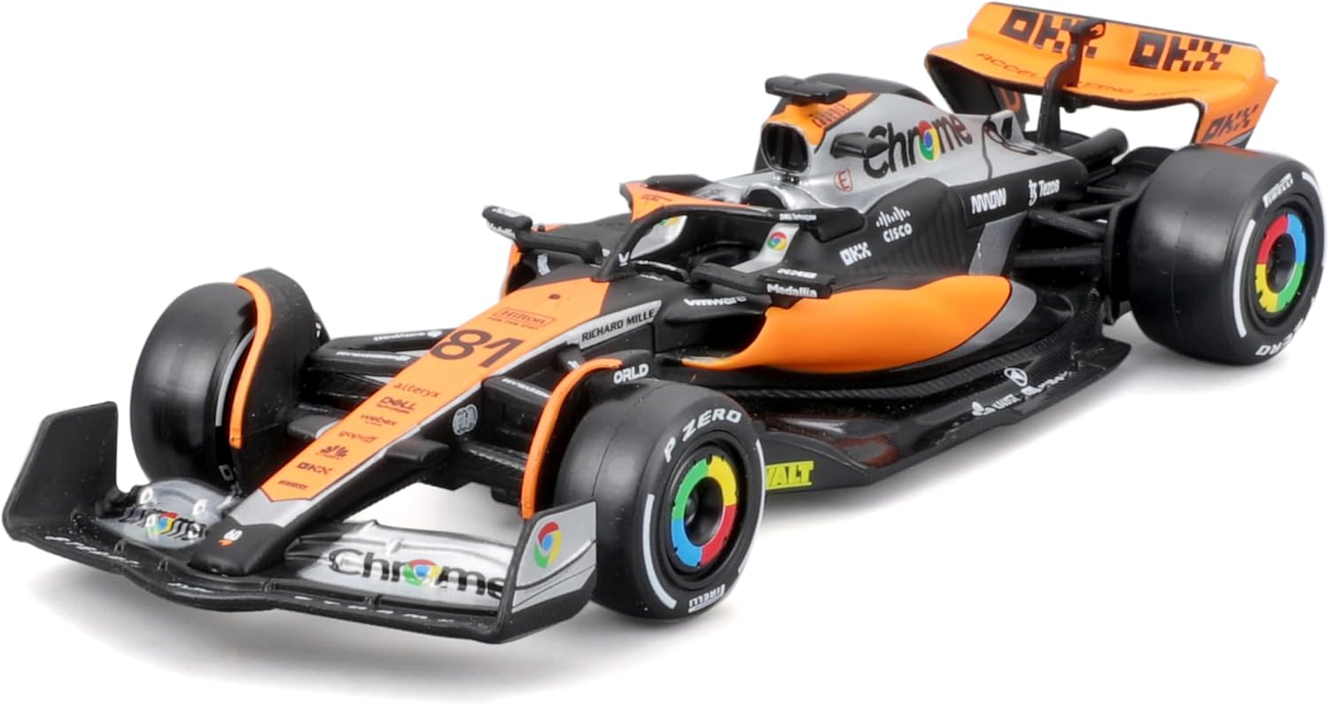 Bburago Formula 1 F1 MCLAREN MCL60 PIASTRI (2023) - 1:43 Scale - Die-Cast Rreplica Collectible Race Car, Black