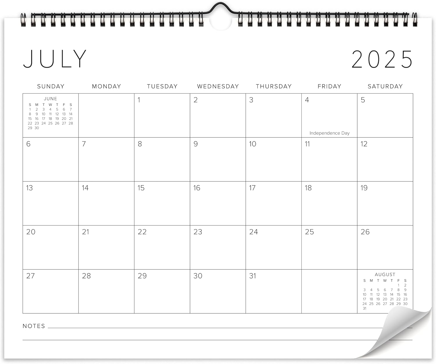 Beautiful 2025-2026 Wall Calendar - Runs from July 2025 until December 2026 – Large 14.5" x 11.5" Office Wall Calendar for Easy Organizing