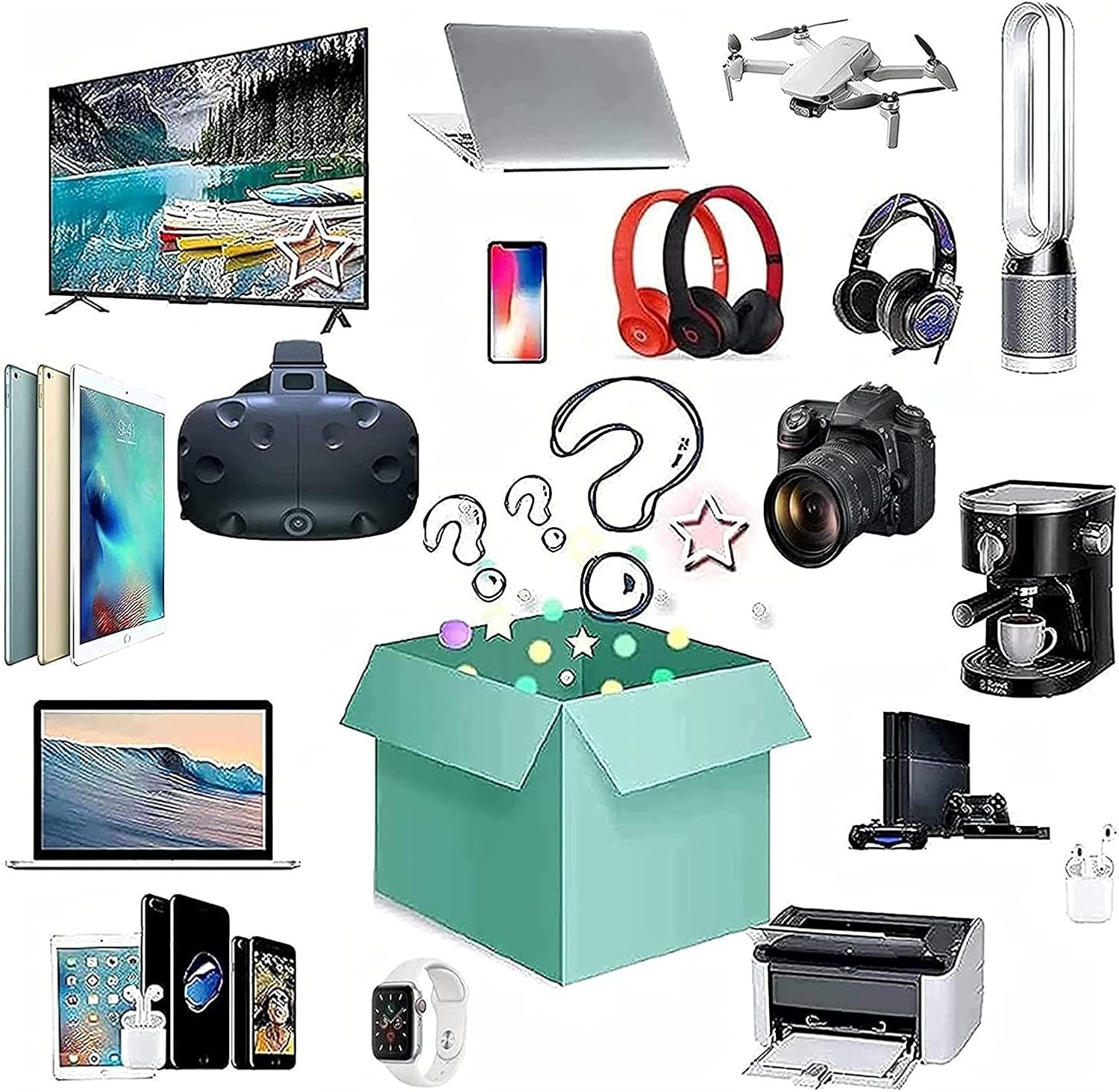 MRNVOGUN A box with practical electronic products,u7,Black,Black