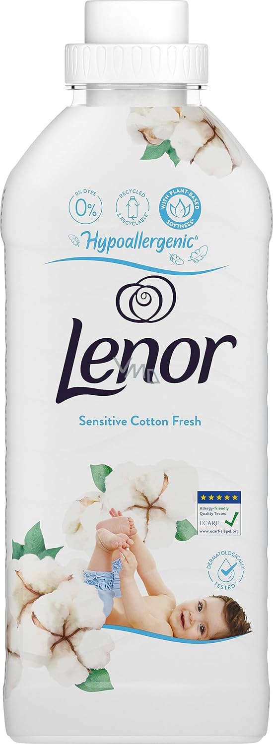 Lenor Sensitive Cotton Fresh Hypoallergenic Fabric Softener Conditioner, 700ml - 28 Washes