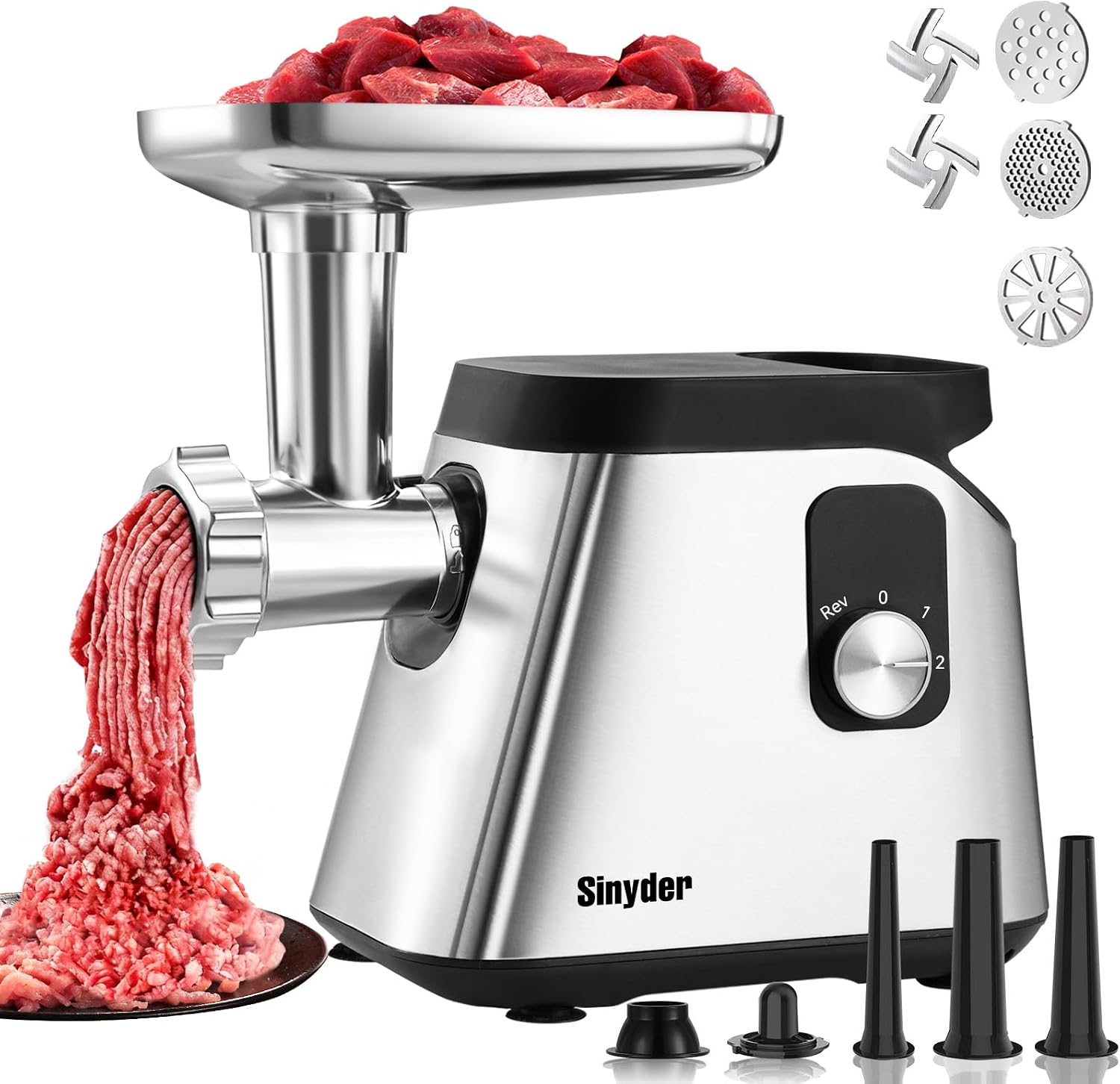 Sinyder Electric Meat Grinder 2800W 2-Speed Stainless Steel Mincer