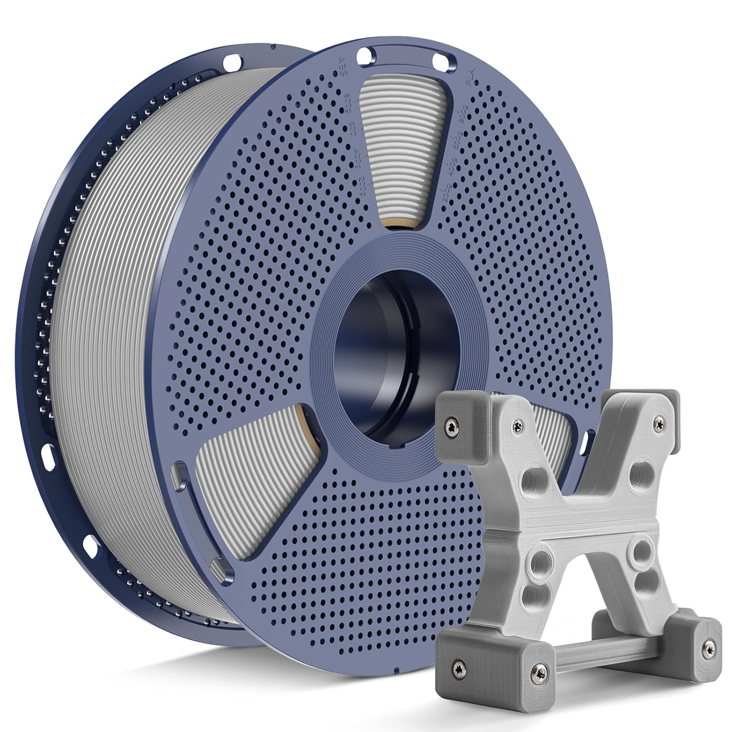 PETG Filament 1.75mm - 1kg(2.2lbs) SUNLU PETG 3D Printer Filament, Reusable Spool Compatible with Bambulab Refill Filament, 1.75mm Dimensional Accuracy +/- 0.02mm, Space Grey