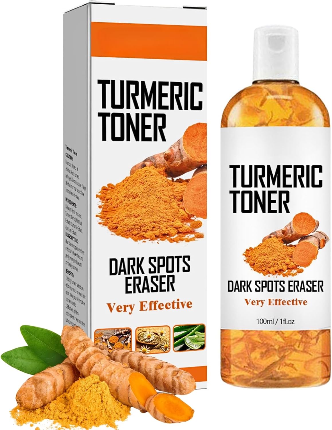 Turmeric Face Toner, Pore Minimizer Hydrating Skincare, Exfoliator, Clean and Clear Facial for Reducing Acne, Brightening, Oil Serum, Dark Spot Remover