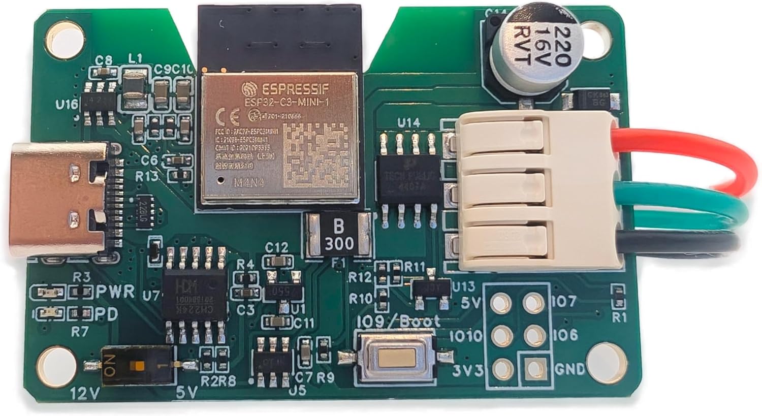 Generic MagWLED-1, WLED Controller, 5V and 12V USB-C Power Delivery, WLED Pre-Installed, Green