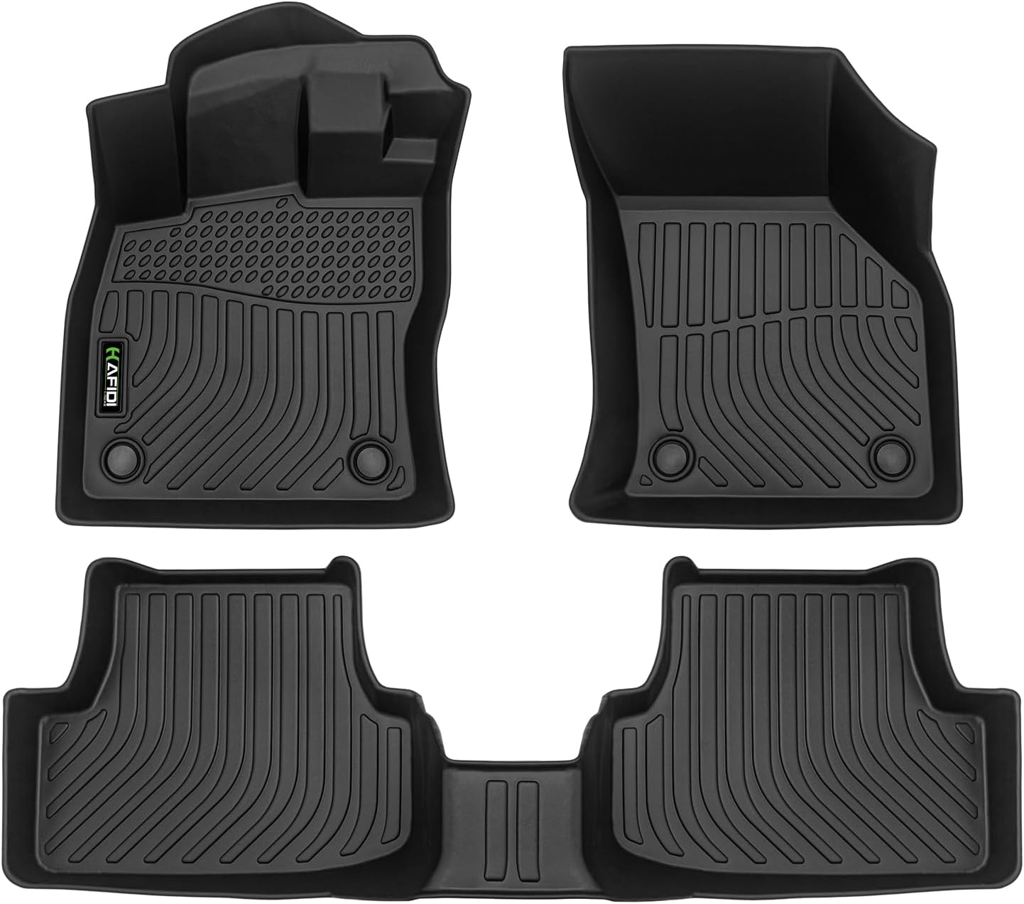Floor Mats Custom for Volkswagen Golf MK7/Alltrack/GTI/R 2015-2021 All Weather Protection TPE Heavy Duty Non-Slip Automotive Floor Liners Fits Full Set VW Golf Accessories, Black