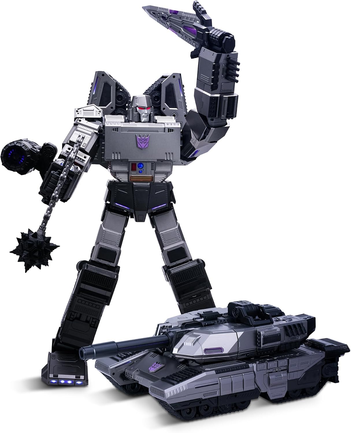 Robosen Megatron Auto-Converting Transformers Robot, G1 Series, Gray, Premium Action Figure, Interactive Toy for Ages 12+