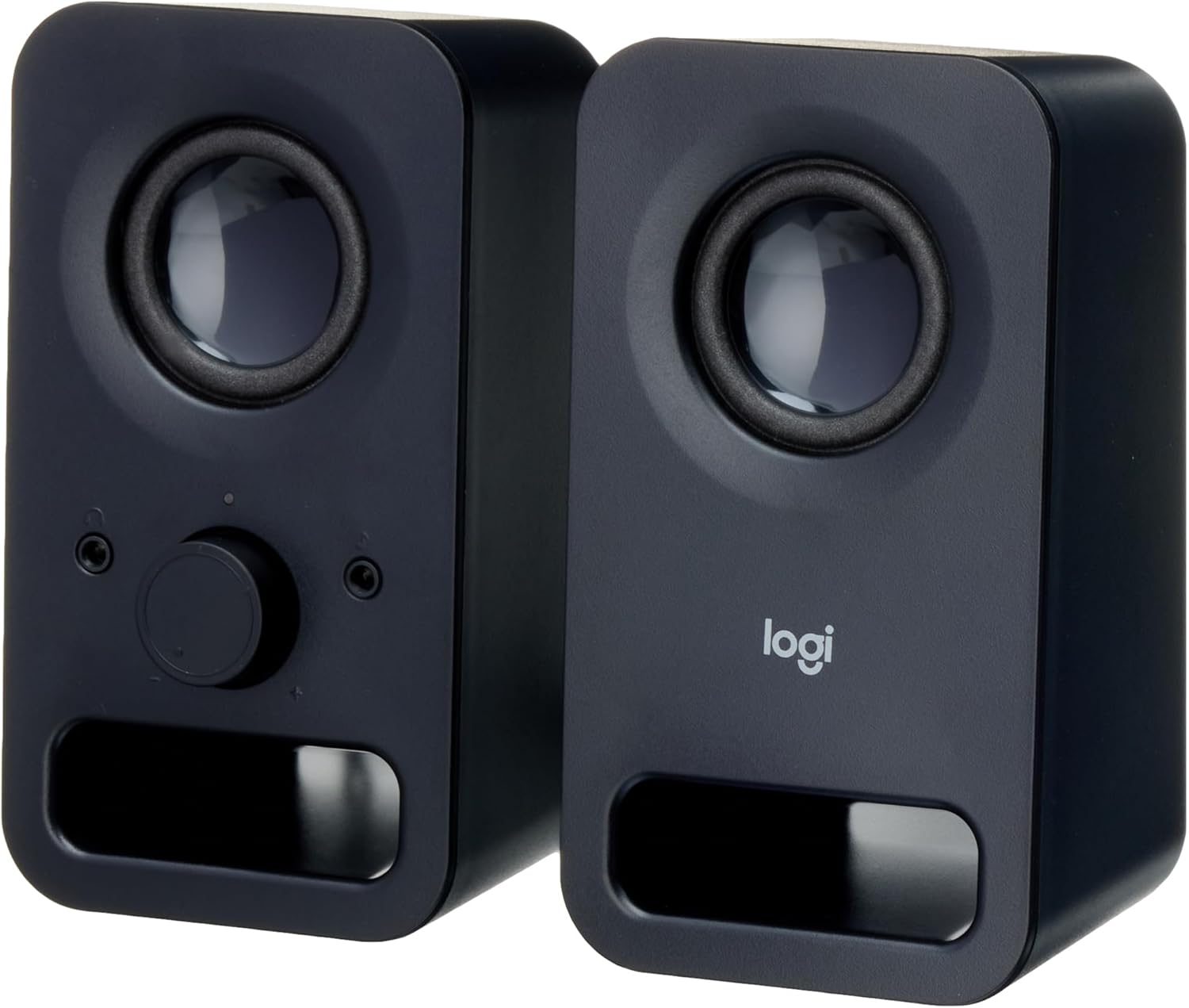 Logitech Z150 PC Speaker, Stereo Sound, 2 Speakers, 6 Watts Peak Power, 3.5mm Input, Right Speaker Controller, Headphone Jack, UK Plug, PC/TV/Mobile Phone/Tablet - Black