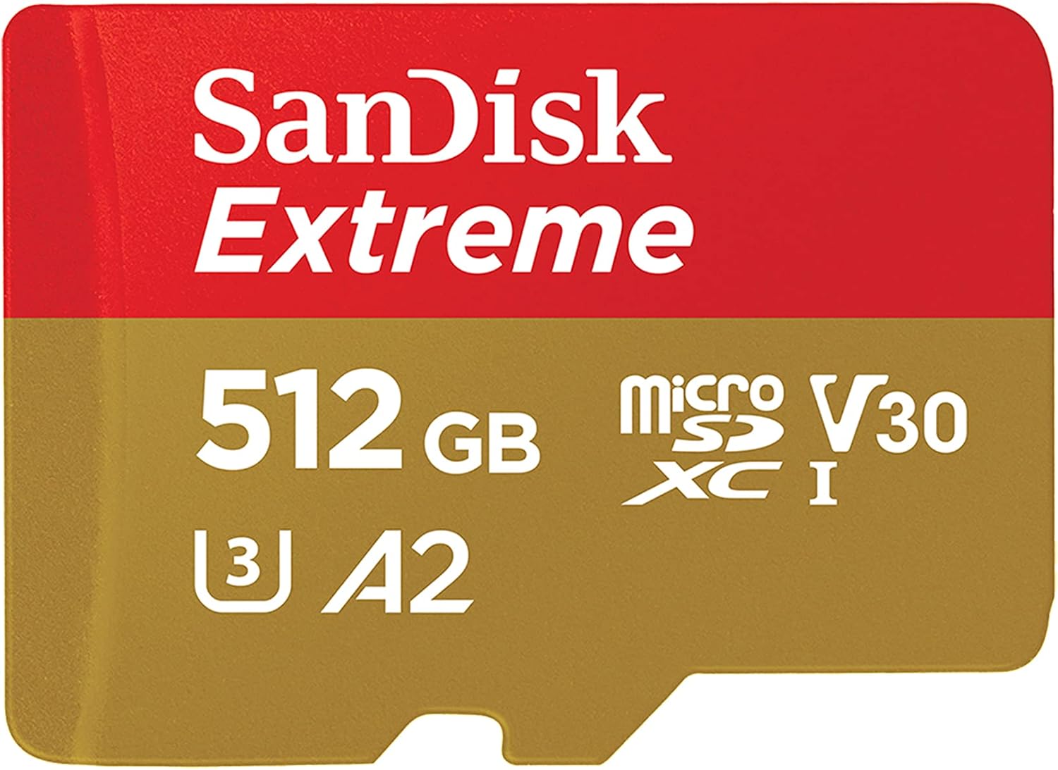 SanDisk 512GB Extreme microSDXC UHS-I Memory Card with Adapter - Up to 190MB/s, C10, U3, V30, 4K, 5K, A2, Micro SD Card - SDSQXAV-512G-GN6MA