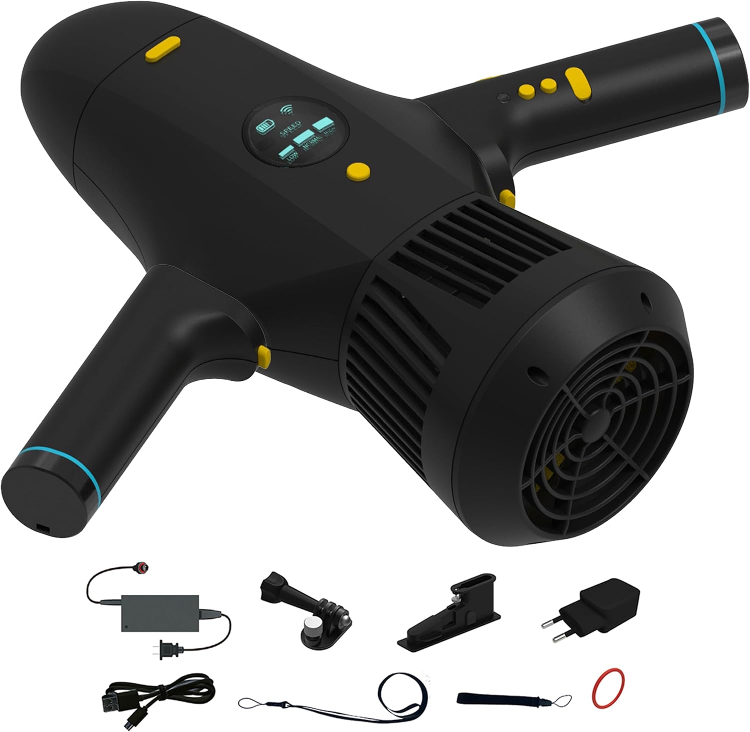 Underwater Scooter for Adults and Kids, Subnado with Adjustable Speed, Compact and Portable Water Scooter with Removable Handle, Ideal for Snorkeling, Diving, Sea Sports (Black)