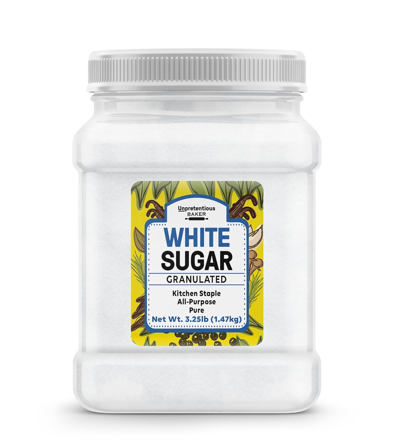 Unpretentious White Granulated Sugar, 52 Ounces, Baking & Cooking, Kitchen Staple, Pure Sugar