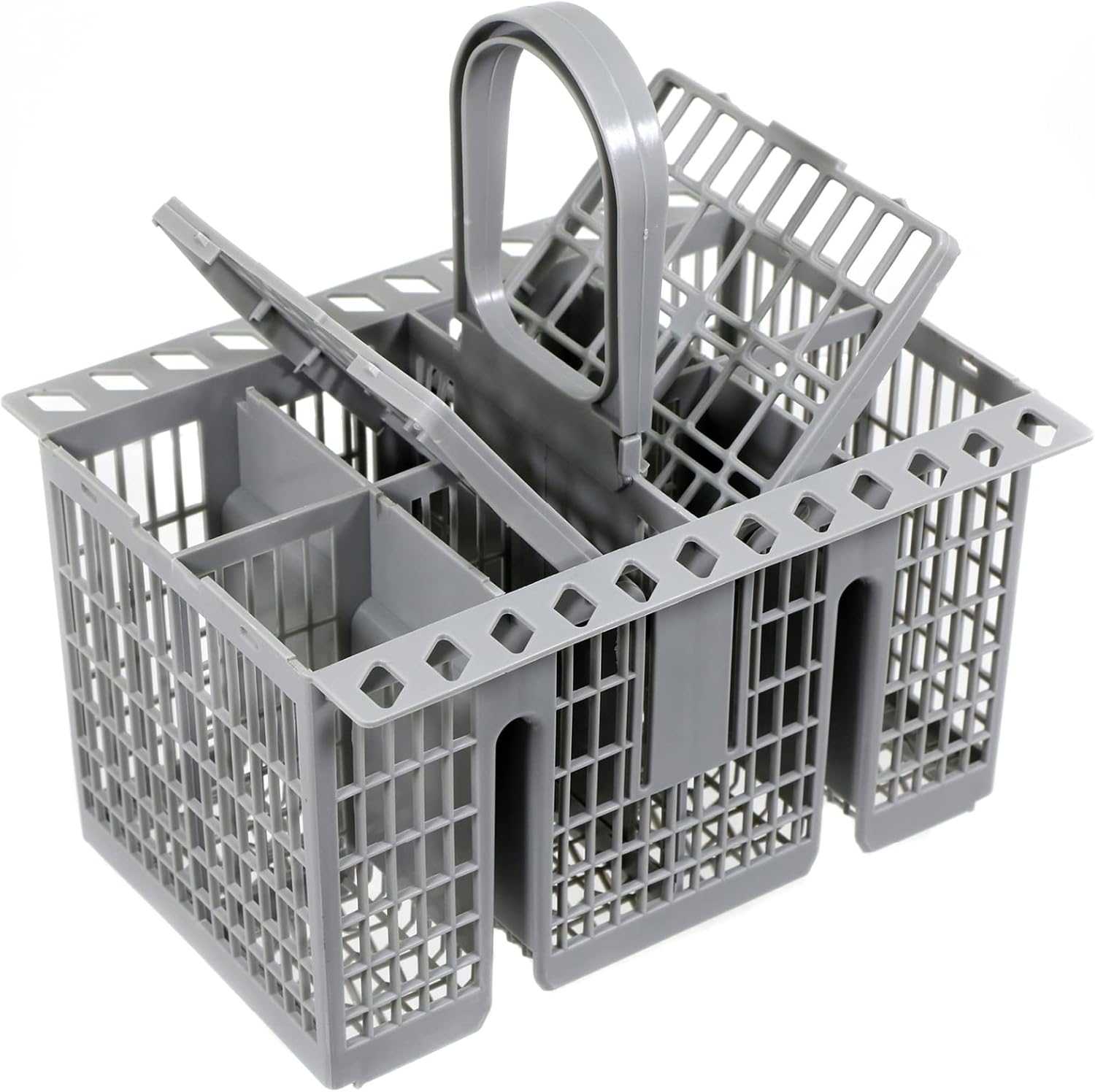 Spares2go Dishwasher Cutlery Basket Universal Cage for Hotpoint fits Indesit fits Whirlpool C00257140 (Detachable Handle)