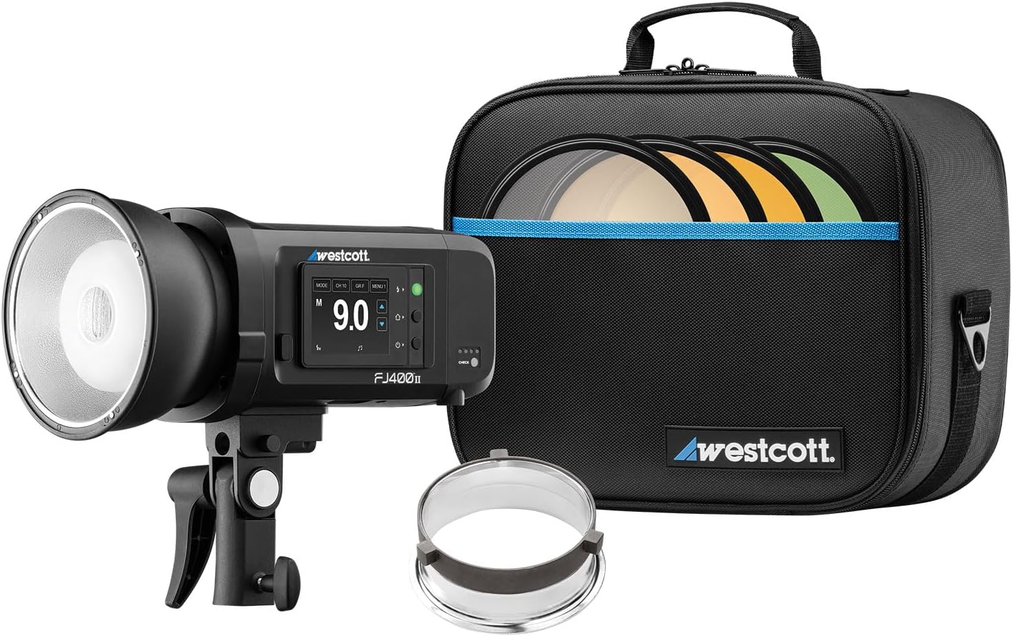 Westcott FJ400 II Touchscreen Strobe with FJ Pro AC/DC Battery (400Ws) TTL HSS AC/DC Powered 550+ Full Power Flashes (US/CA Plug)