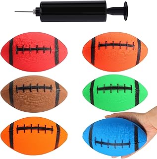 Shindel 6PCS Mini Inflatable Football, 6.3 inch Waterproof Football Toys for Kids Perfect Outdoor and Indoor Games, Football Lovers Gifts, Super Bowl LVII Party Favors