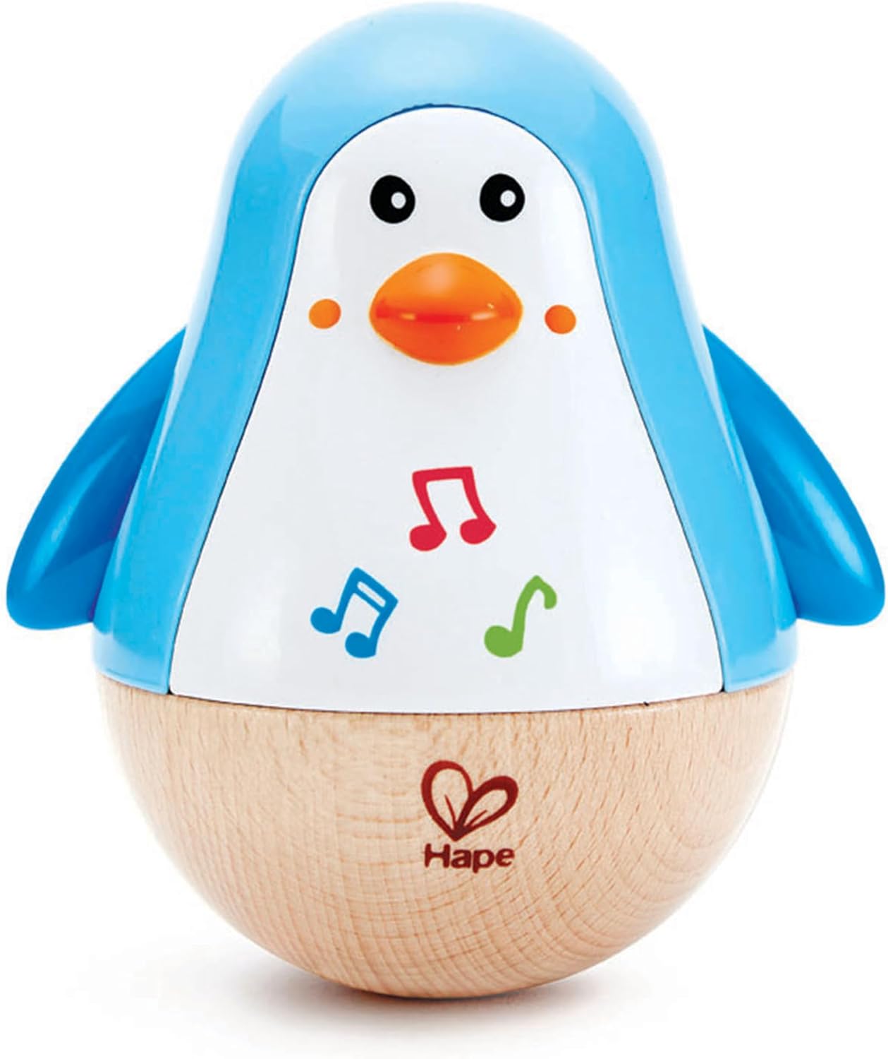 Hape Penguin Musical Wobbler | Colourful Wobbling Melody Penguin, Roly-Poly Toy for Kids 6 Months+