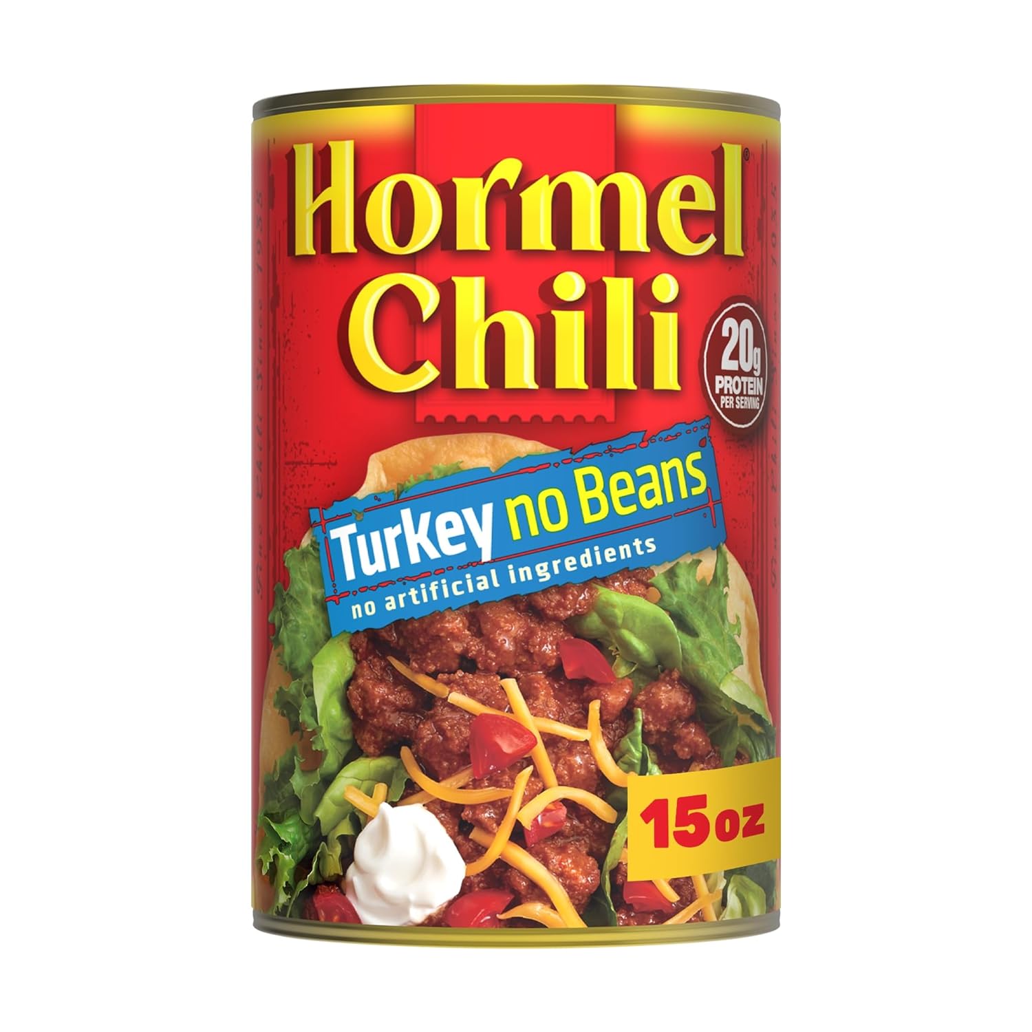 HORMEL Chili Turkey No Beans, 15 Ounce (Pack of 12)