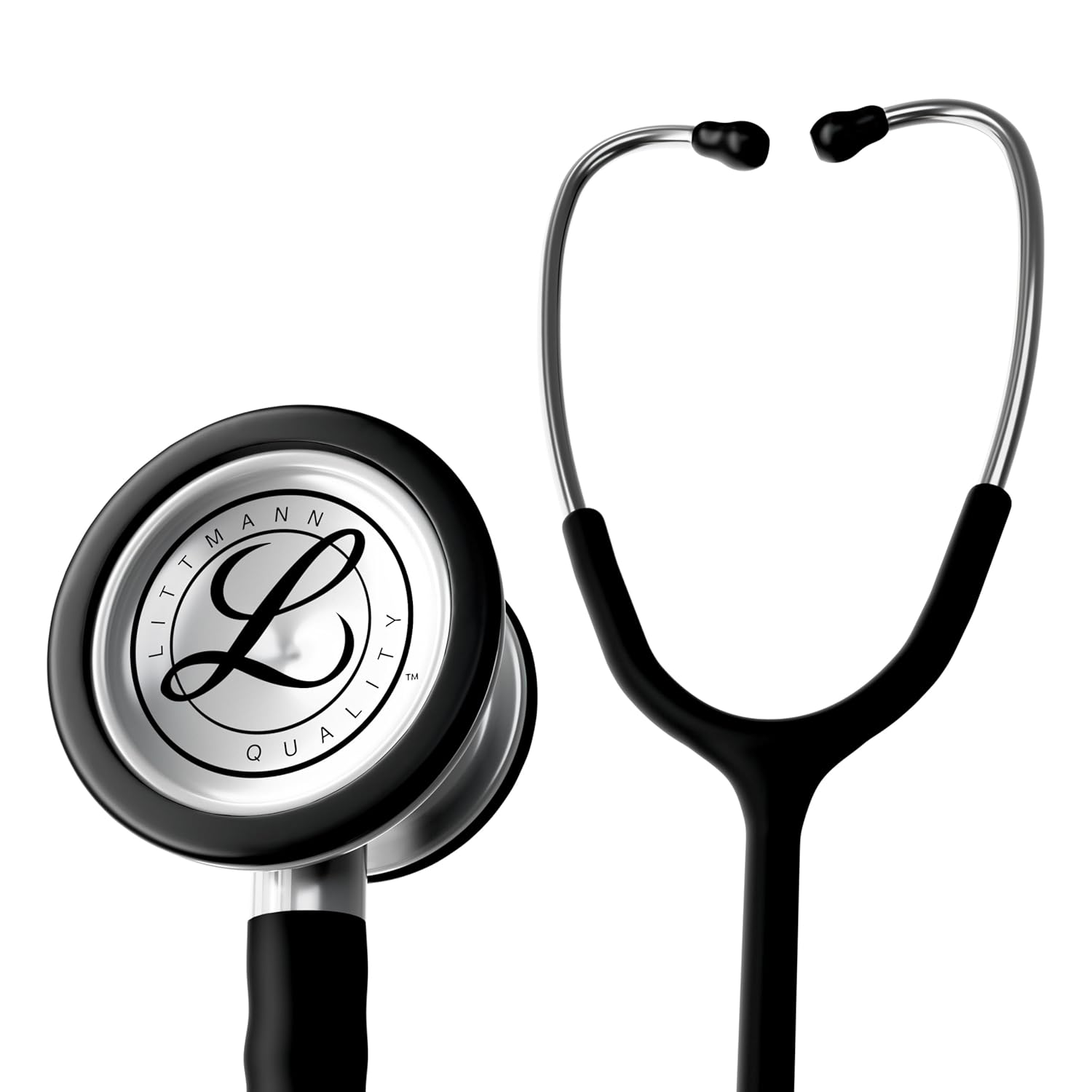 3M Littmann Classic III Stethoscope, 5620C, 27" Black Satin Finish Tube for Added Comfort, Flexibility and Cleanability, Stainless Steel Chestpiece, More Than 2X as Loud, Weighs Less
