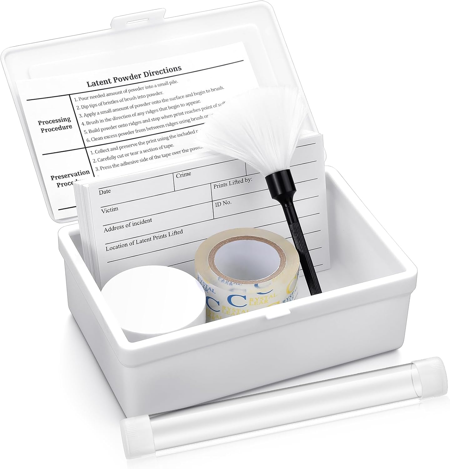 Basic Latent Fingerprint Kit Bichromatic Fingerprint Powder Finger Print Forensic Science Kit