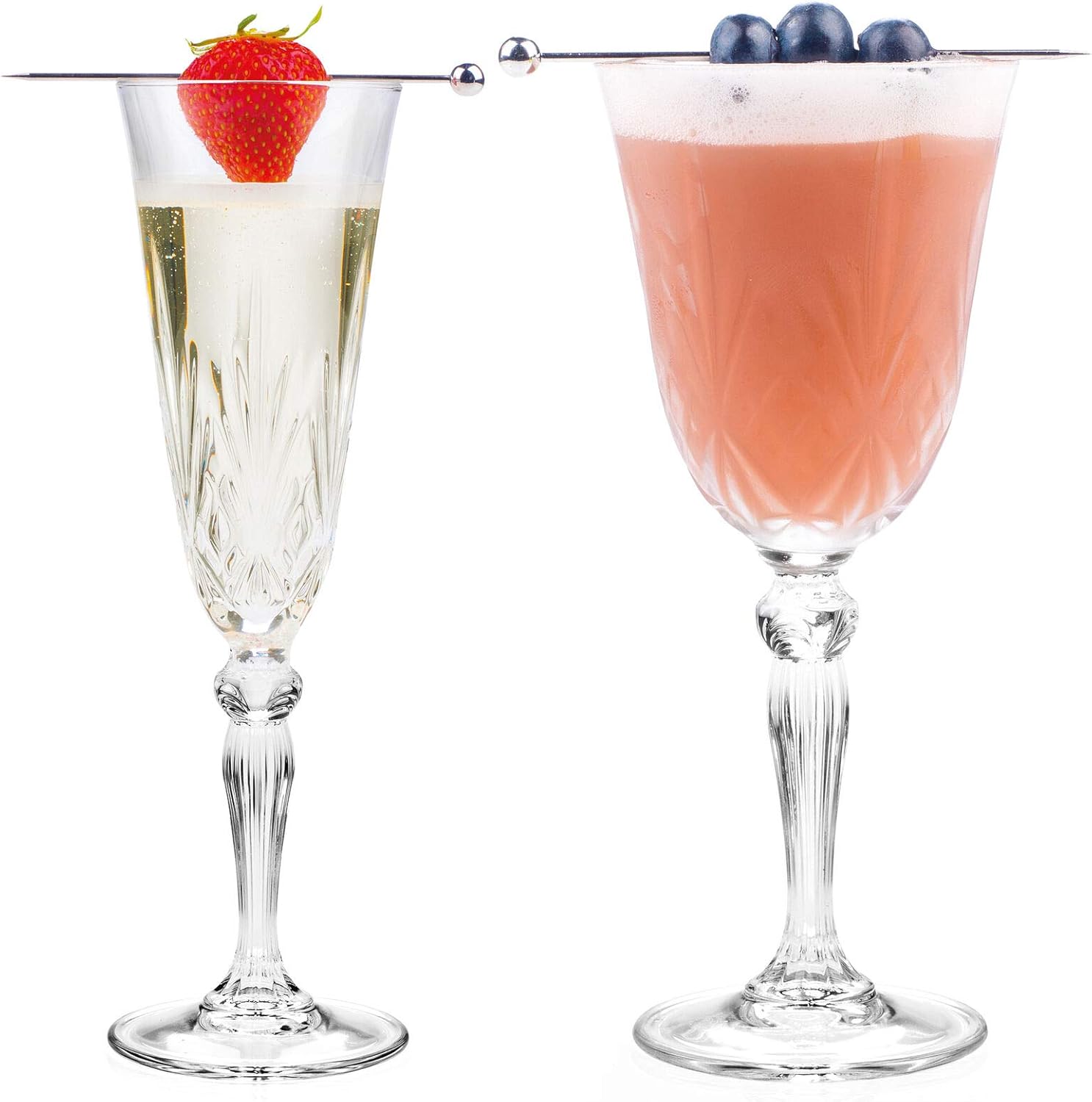 RCR Melodia Crystal Set of 6 160ml Wine Glasses and Set of 6 210ml Champagne Flutes