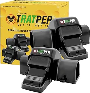 Rat and Chipmunk Traps. Prevents Accidental Triggering with Dual Tunneled Design. Covered Snap Traps for Humane Kill, Reusable, Pest Control for Rats, Indoor & Outdoor Use. 2 Pack