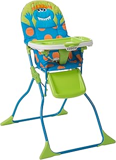 Cosco Simple Fold Deluxe High Chair with 3-Position Tray, Monster Syd