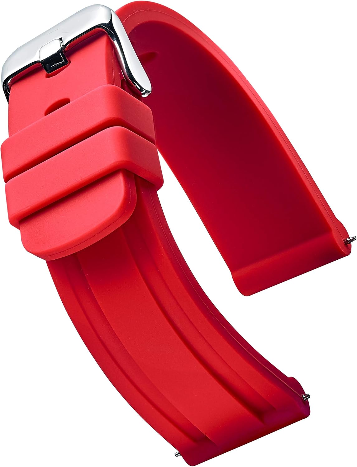 ALPINE Heavy Duty Sporty Premium Silicone Watch Band - Replacement Rubber Watch Band for Women & Men - Quick Release Waterproof Watch Straps - Compatible with Regular & Smart Watch Bands