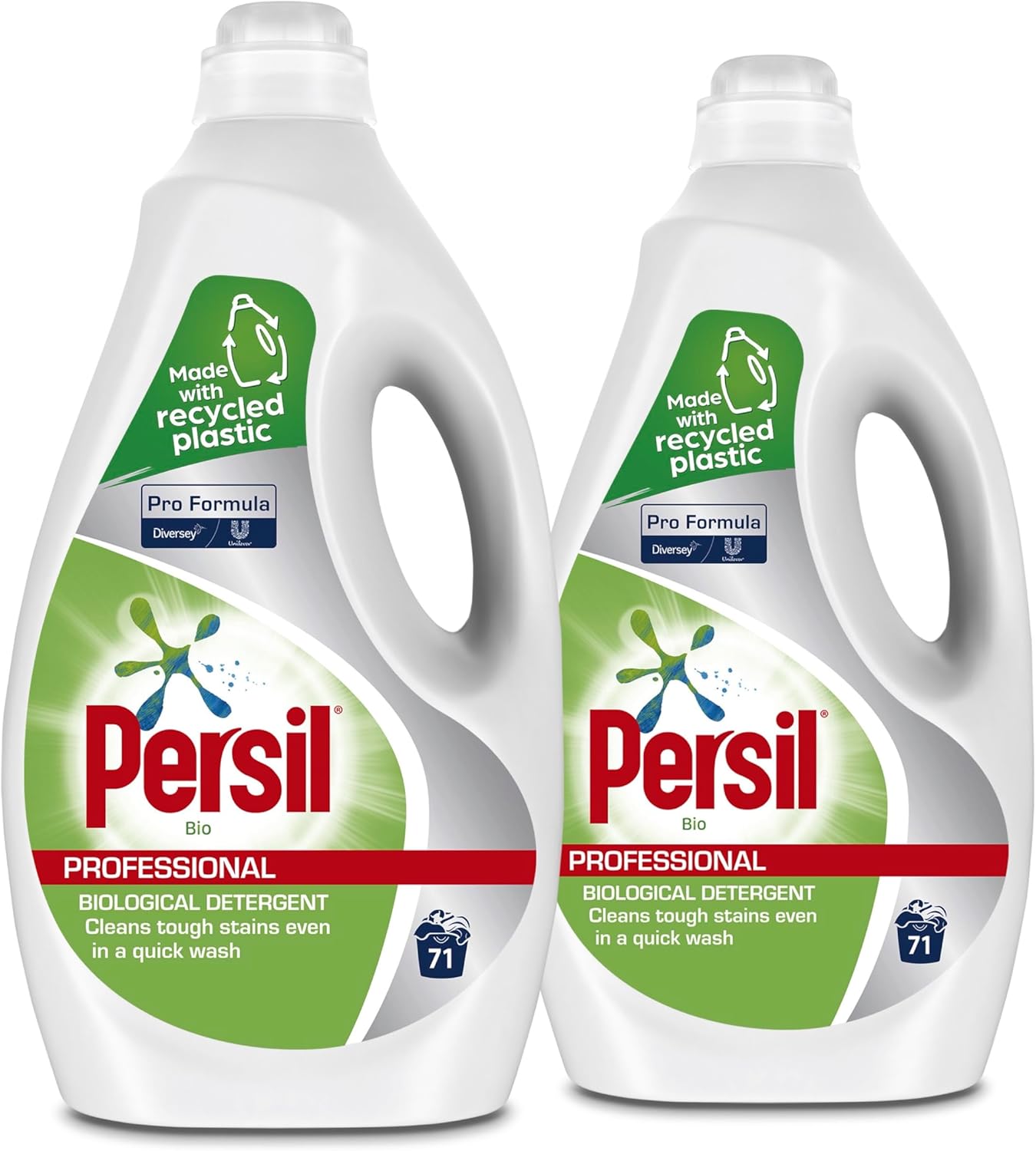 Persil Pro Formula Bio Liquigel, High Performance Liquid Detergent for Tough Stains, Enzyme-Activated, Optical Brighteners, Low Temp Wash, 2 x 5L