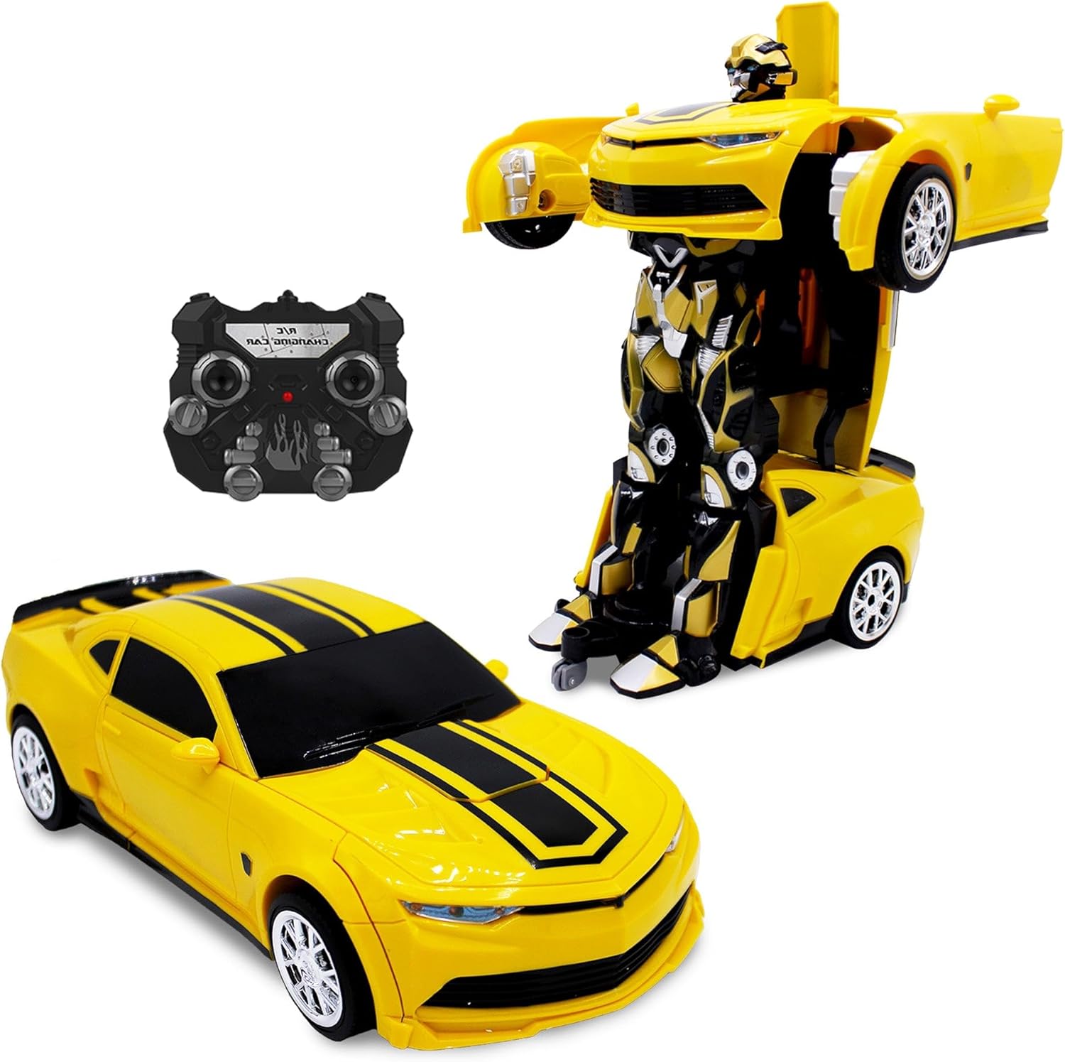 Kids Transforming Robot RC Car Toys for Boys 8-13 Remote Control Gift Yellow