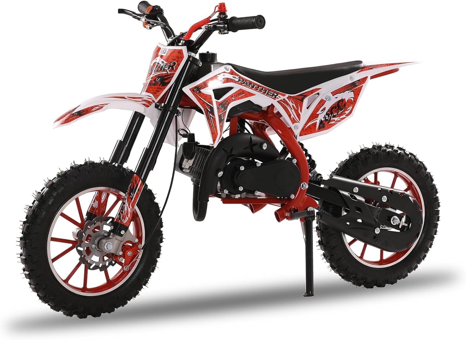 BESUFY 50cc Kids Dirt Bike, Gas Power 2 Stroke Dirt Bike Off Road Mini Motorcycle, Mini Dirt Bike for Kids & Adults, Pull Start Pit Bike, Speeds Up to 40 Mph for Uphill & Off-Road