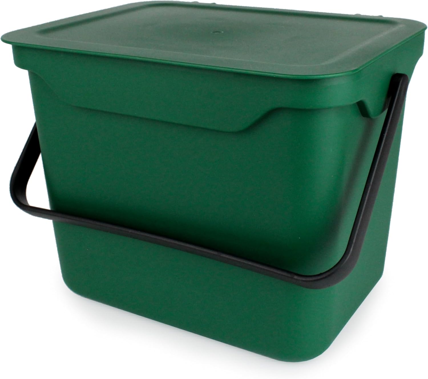 Easy Eco 5L Green Plastic Kitchen Compost Caddy/Food Bin for Food Waste Recycling