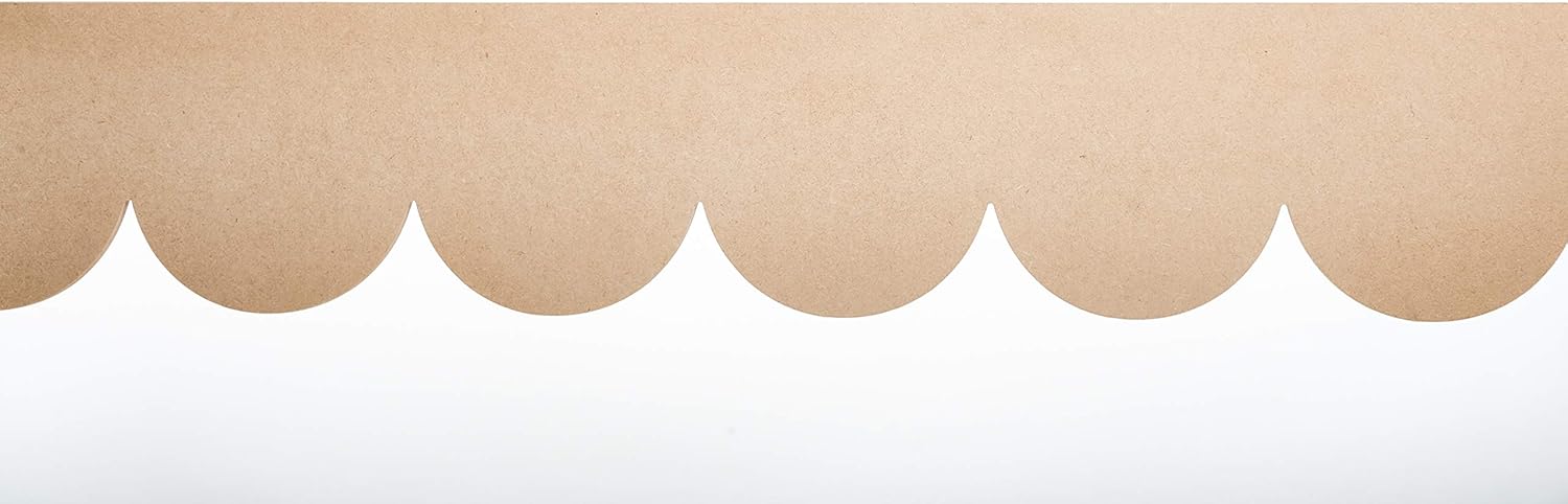 Camilla Hampton Interiors Willa - Decorative Scalloped Wood Edging Trim - Moulding For Interior & Exterior Use - 17.6cm x 97.8cm